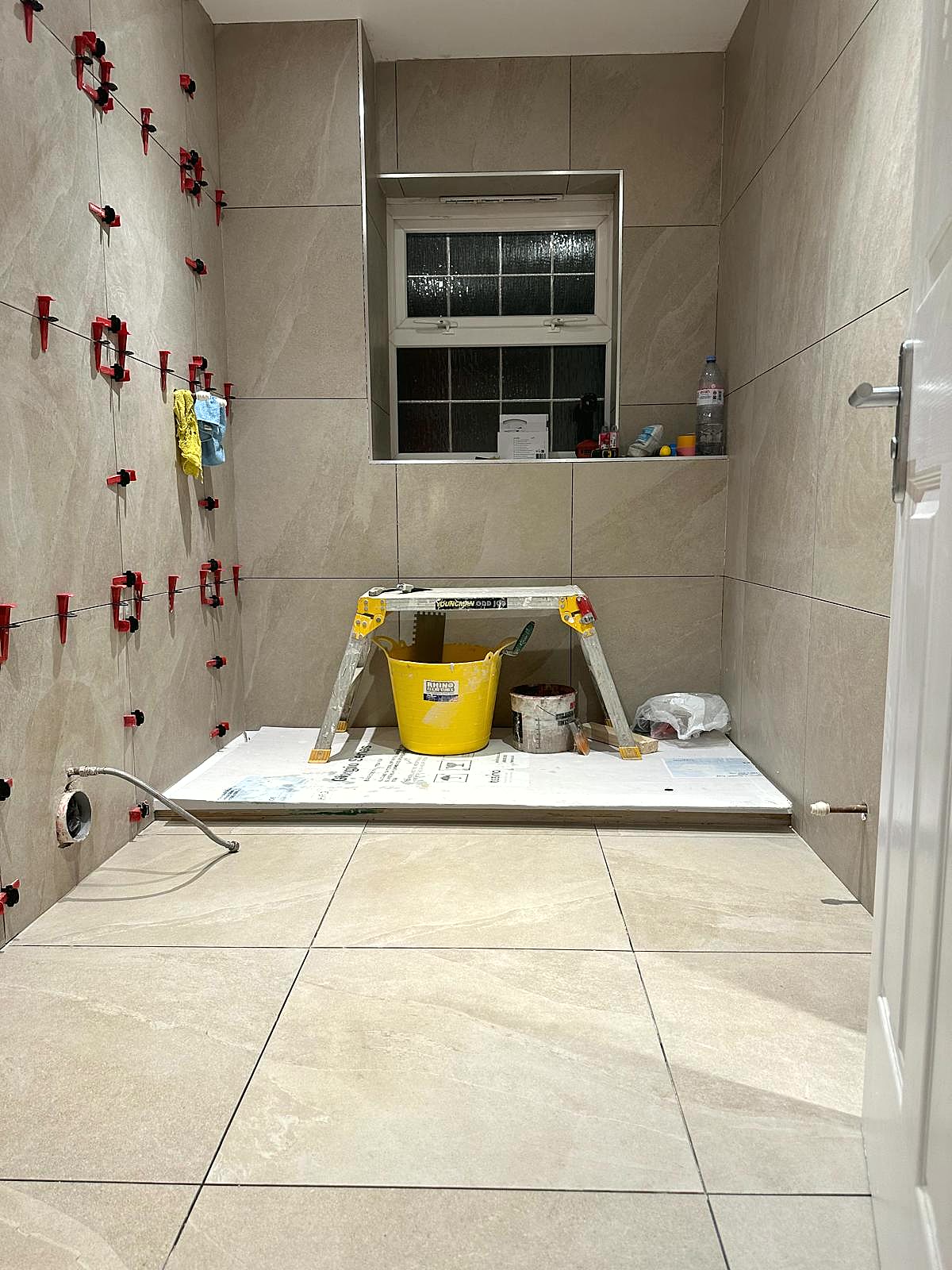 Terracotta Victorian tiling detail restored in London